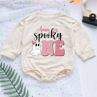 Spooky "Little Boo" Personalized Baby Romper - Short/Long Sleeve (0-2Y)