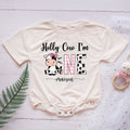 Holly Cow I'm One Custom Name Personalized Baby Romper - Short/Long Sleeve (0-2Y) - LuthCreative