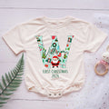 Custom First Letter First Christmas 2024 Personalized Baby Romper - Short/Long Sleeve (0-2Y) - LuthCreative