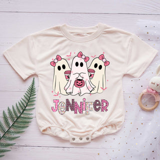 Little Boo Spooky Halloween Personalized Baby Romper - Short/Long Sleeve (0-2Y)