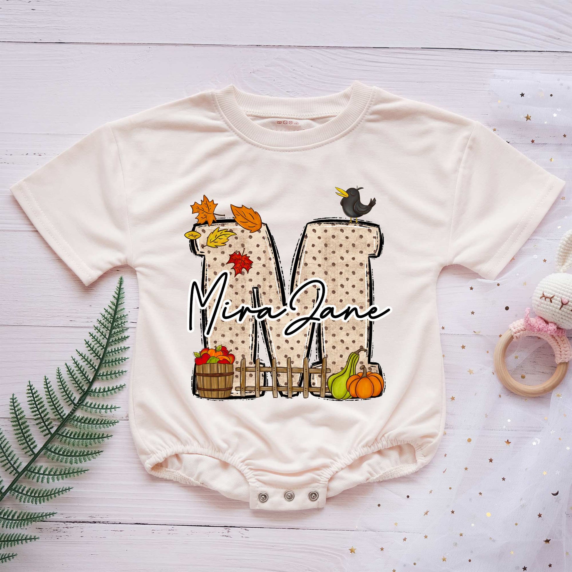 Customized Name Thanksgiving Personalized Baby Romper - Short/Long Sleeve (0-2Y) - LuthCreative