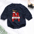 Custom Name Christmas Personalized Baby Romper - Short/Long Sleeve (0-2Y) - LuthCreative