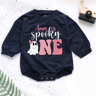 Spooky "Little Boo" Personalized Baby Romper - Short/Long Sleeve (0-2Y)