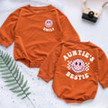 Auntie's Bestie Smile Face Custom Name Personalized Baby Romper - Short/Long Sleeve (0-2Y) - LuthCreative