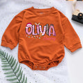 Christmas Candy Custom Name Personalized Baby Romper - Short/Long Sleeve (0-2Y) - LuthCreative