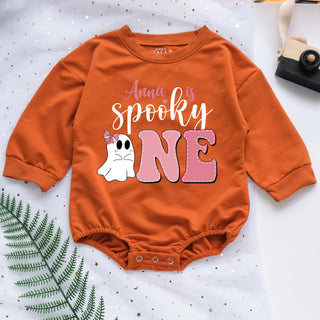 Spooky "Little Boo" Personalized Baby Romper - Short/Long Sleeve (0-2Y)