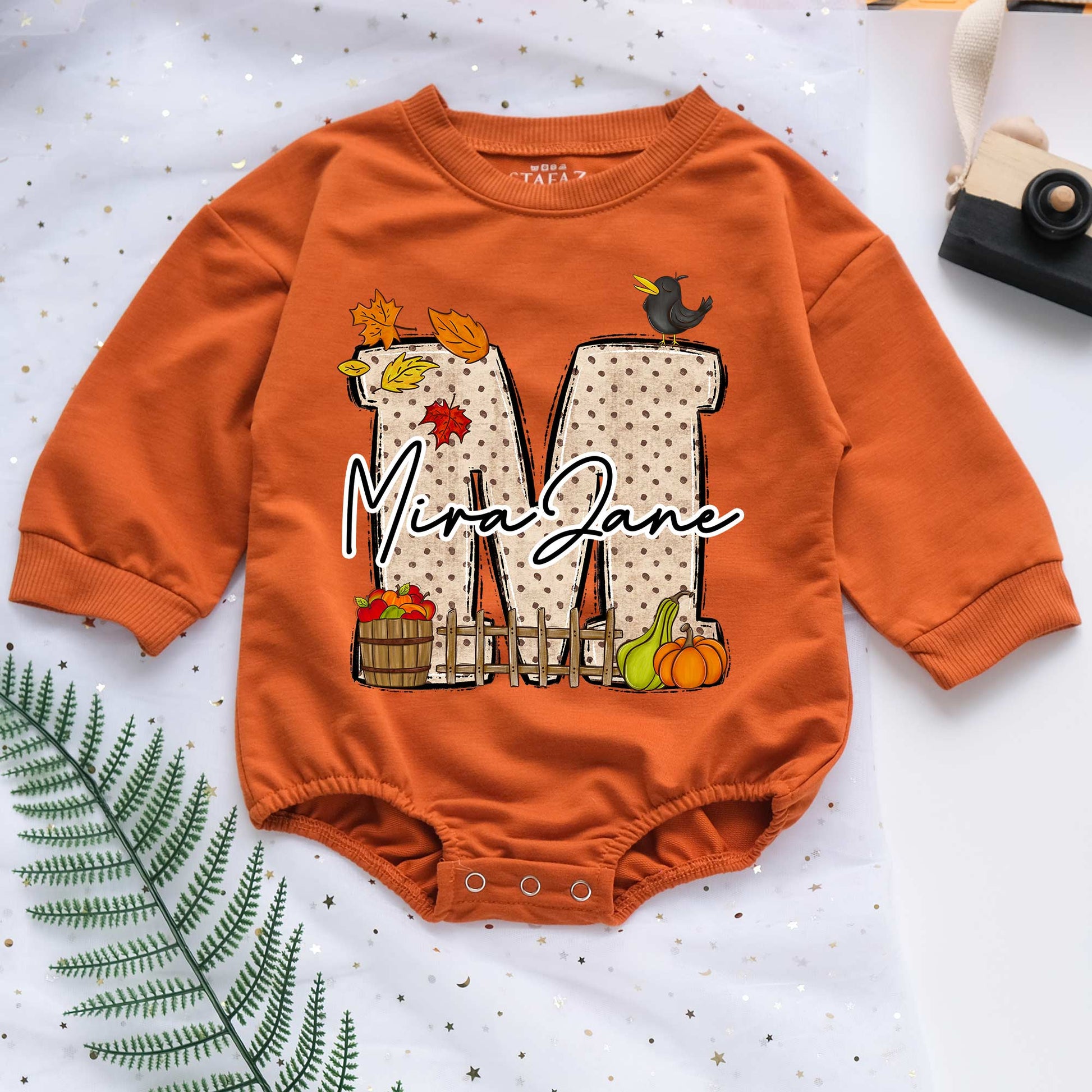 Customized Name Thanksgiving Personalized Baby Romper - Short/Long Sleeve (0-2Y) - LuthCreative