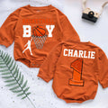 Basketball Boy Custom Name Personalized Baby Romper - Short/Long Sleeve (0-2Y) - LuthCreative