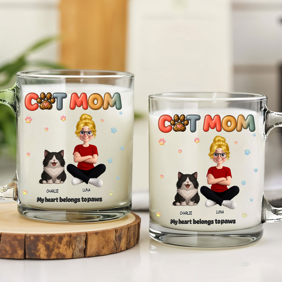 Personalized Cat Mom Mug - Custom Gift for Cat Lovers
