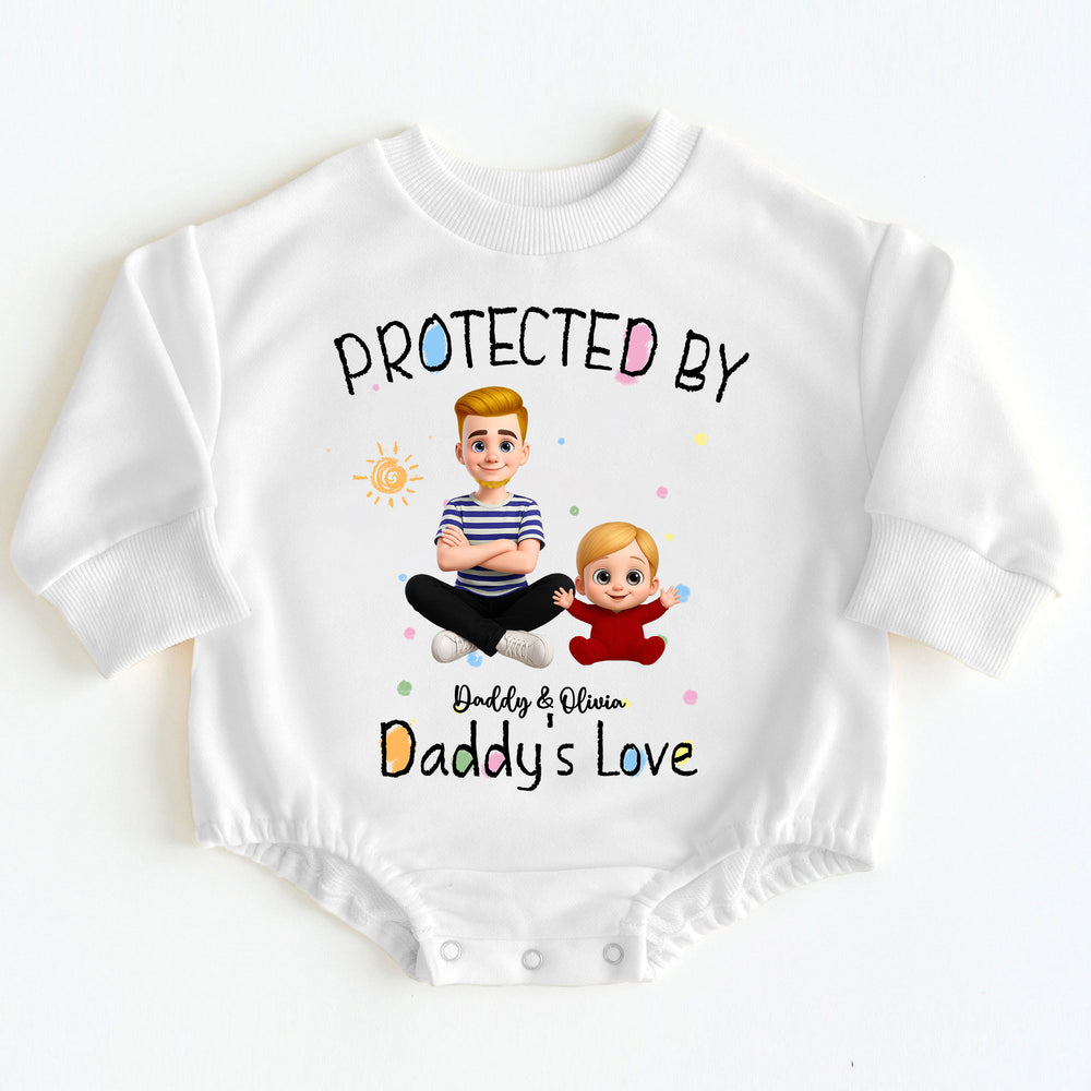 Personalized Gift for Dad from Baby - "Protected By Daddy's Love" Bodysuit