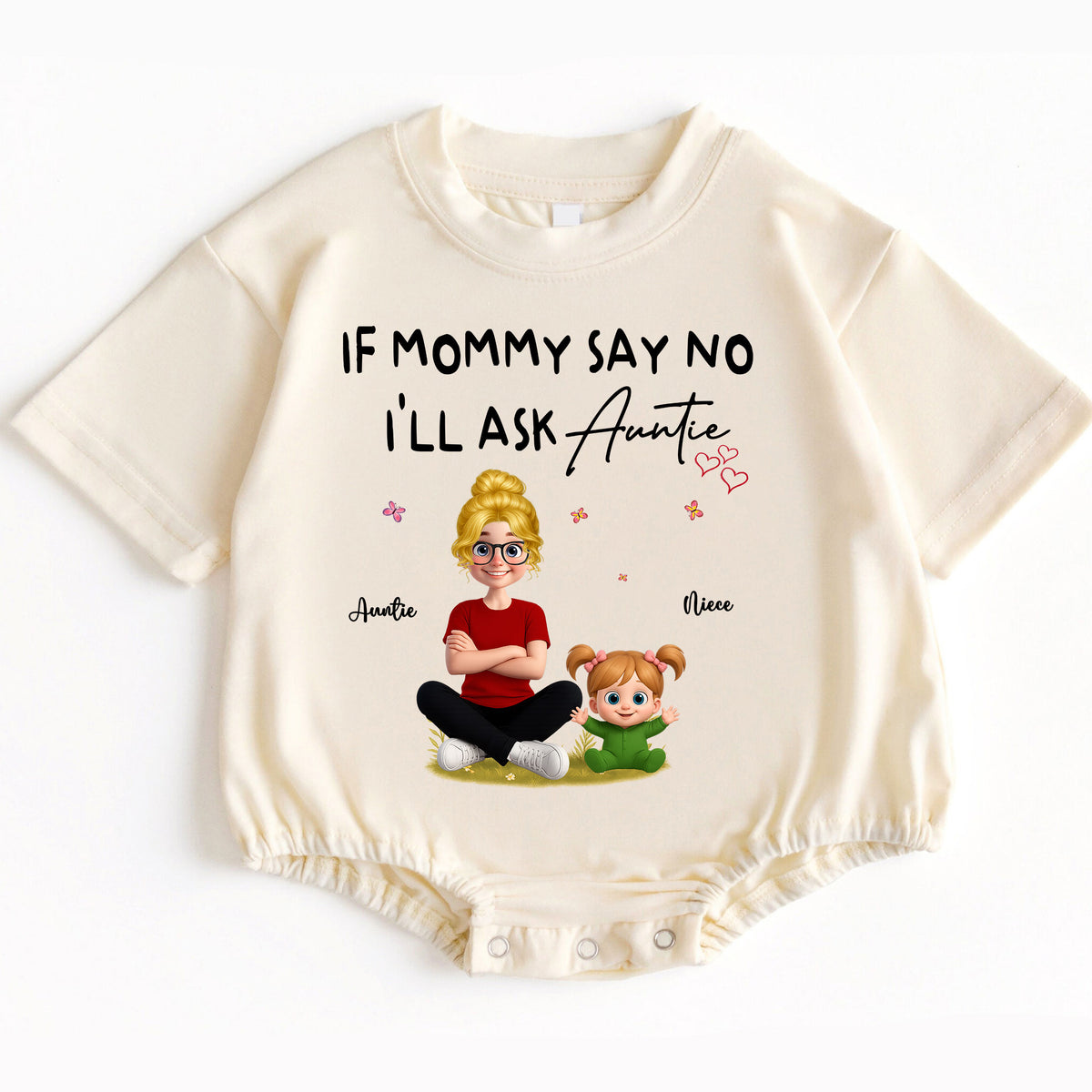Personalized Gift for Niece from Aunt - Funny "Ask Auntie" Romper