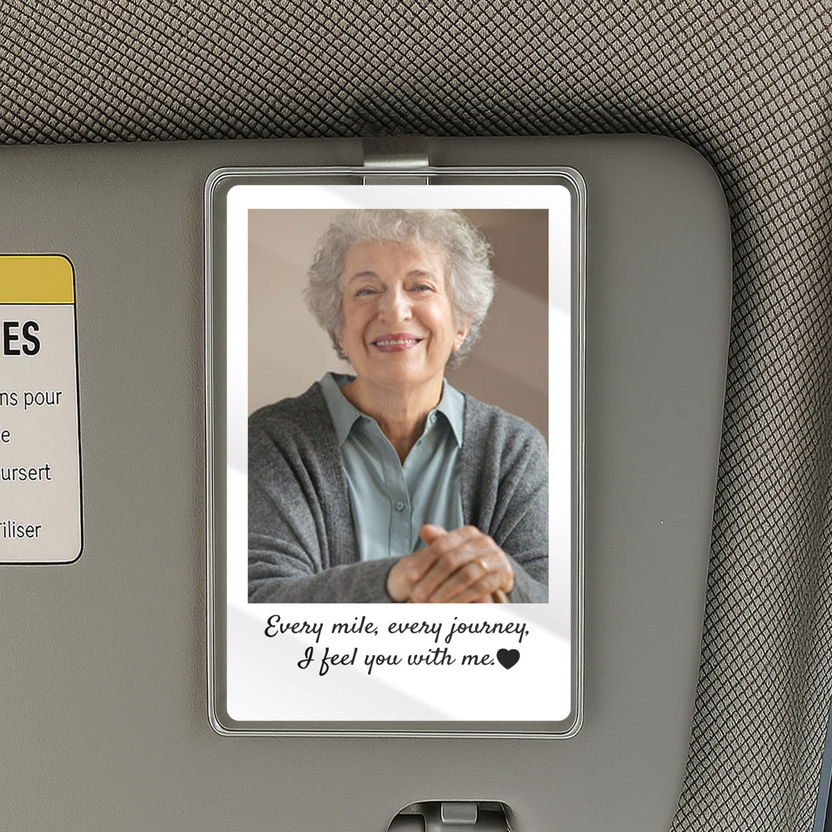 Personalized Memorial Car Visor Clip – Honor a Loved One with Photo & Dates, Comfort on Every Drive

