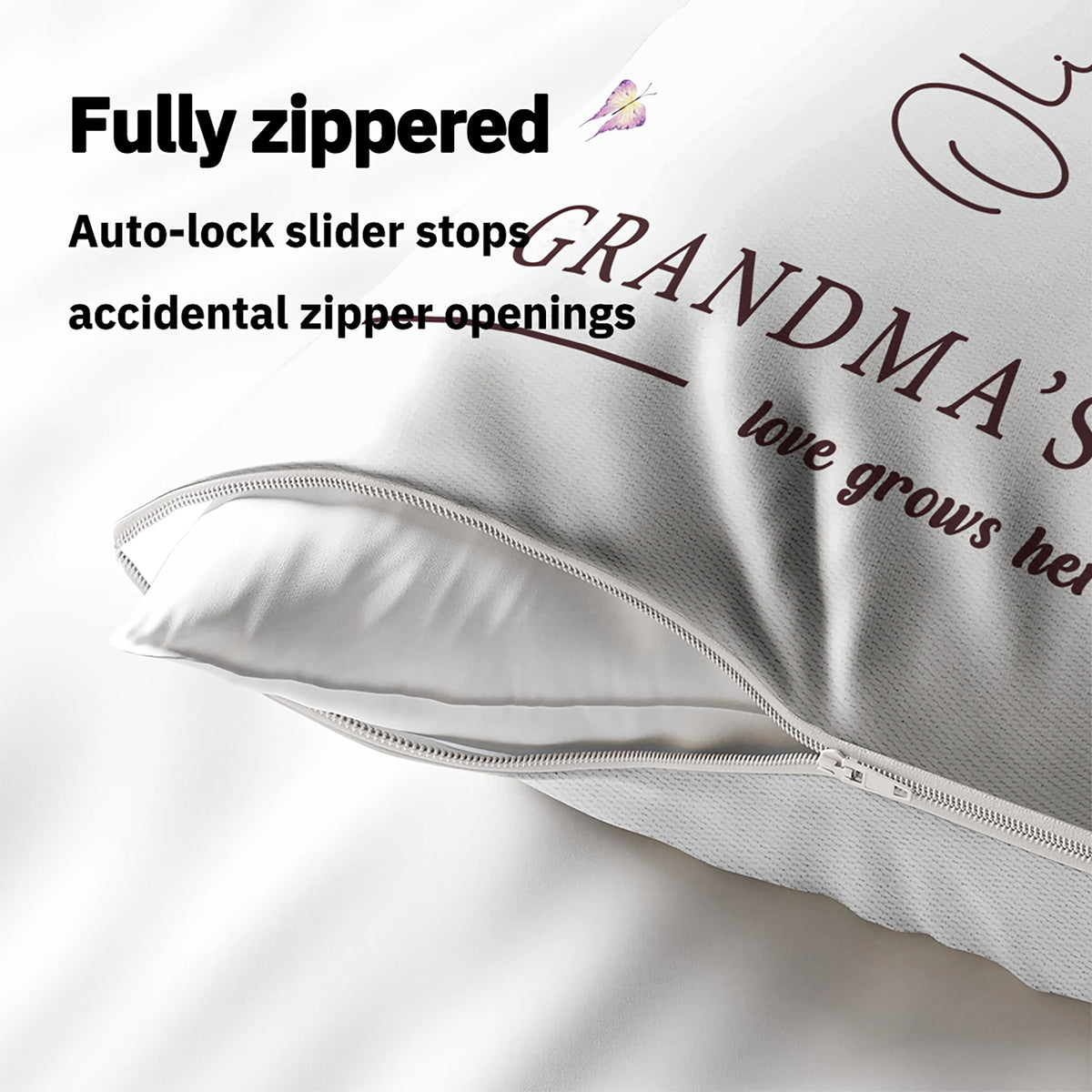 Personalized pillow for Mama with child's photo and birth flower 