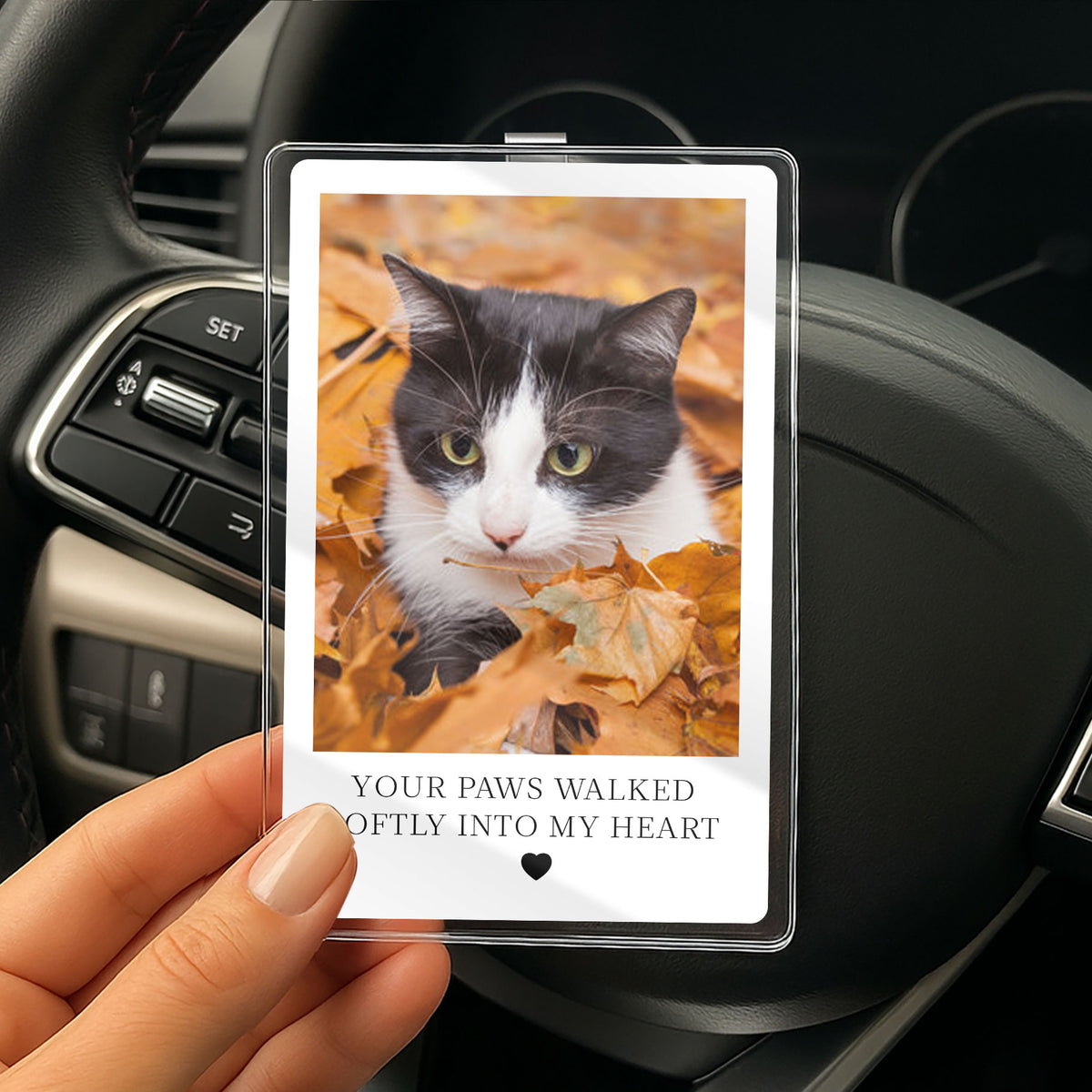 Pet Loss Car Visor Accessory – Tribute Gift for Pet Parents – Personalized with Photo and Message for Dog or Cat