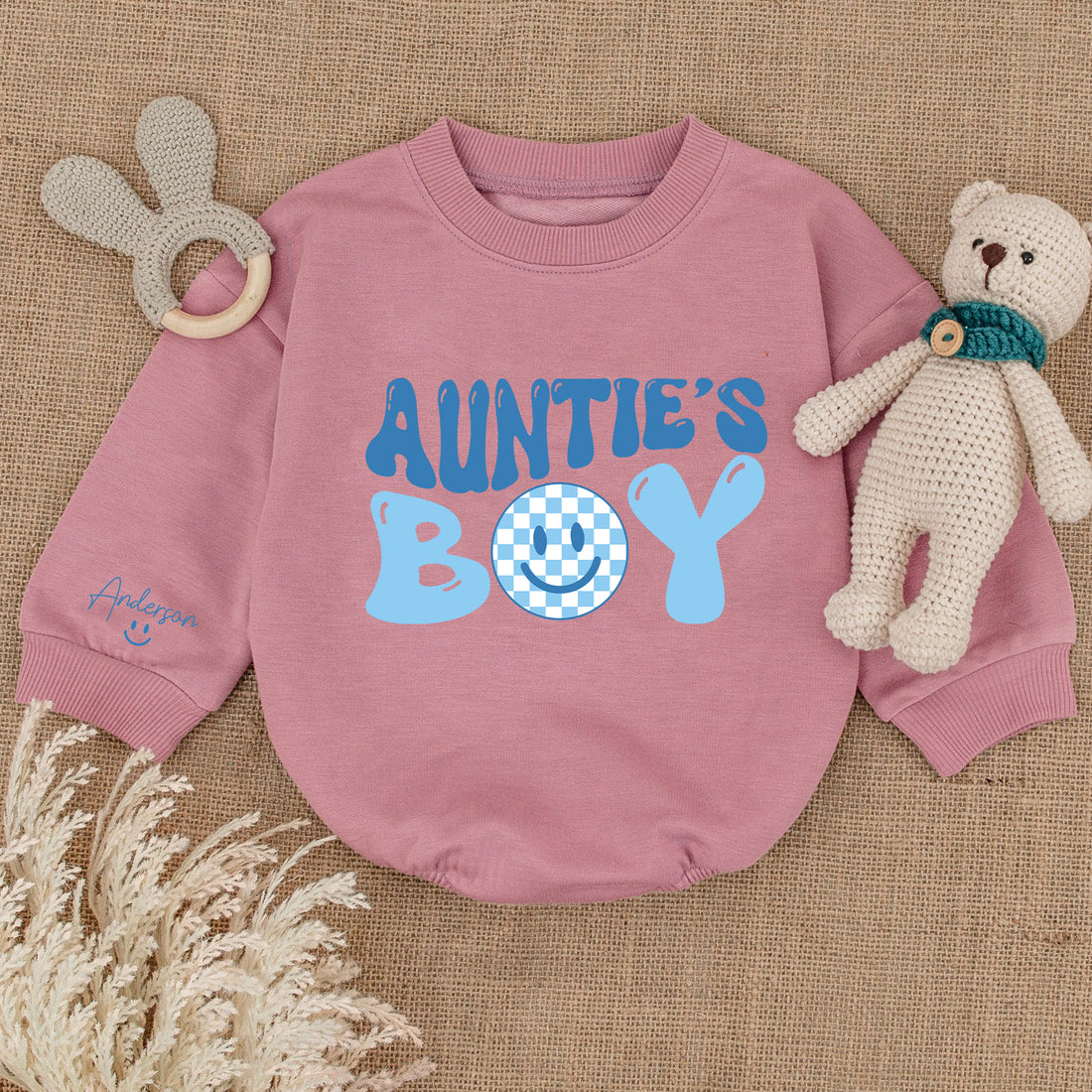 Baby Romper Customize Auntie's Boy - Personalized Custom Babysuit - Gift For Baby - LuthCreative