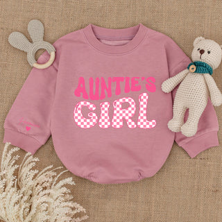 Baby Romper Customize Auntie's Girl - Personalized Custom Babysuit - Gift For Baby