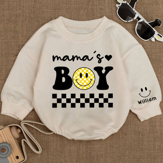 Mono de dos lados, mono de manga larga, personalizado para mamá y niño, regalo para bebé y mamá