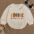 Baby Bodysuit Romper Long Sleeve Gobble Customize Name Neck Personalized Custom Babysuit - Gift For Baby And Mom - LuthCreative