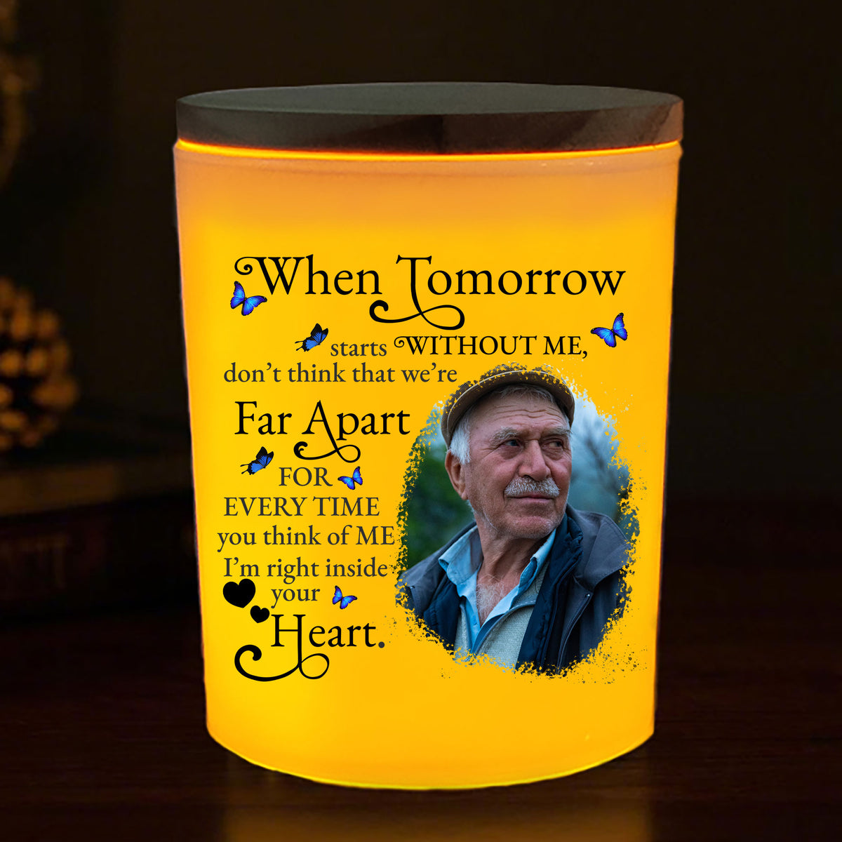 Sympathy Gift: Personalized Memorial Candle Jar