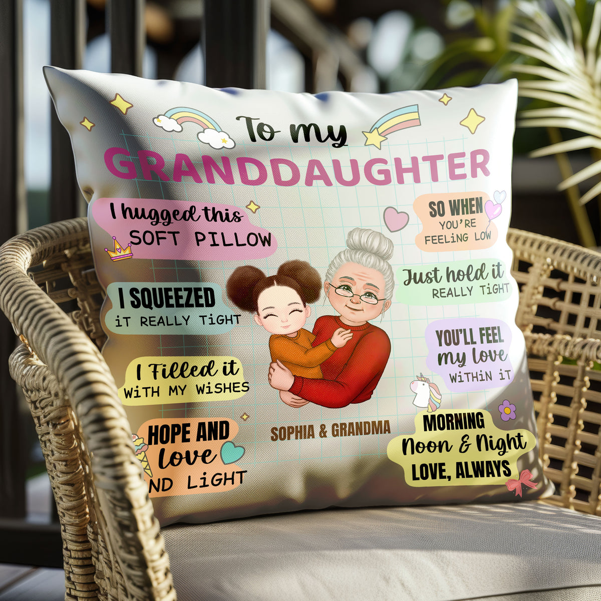 To My Grandson I Hugged This Soft Pillow I Squeeze It 
