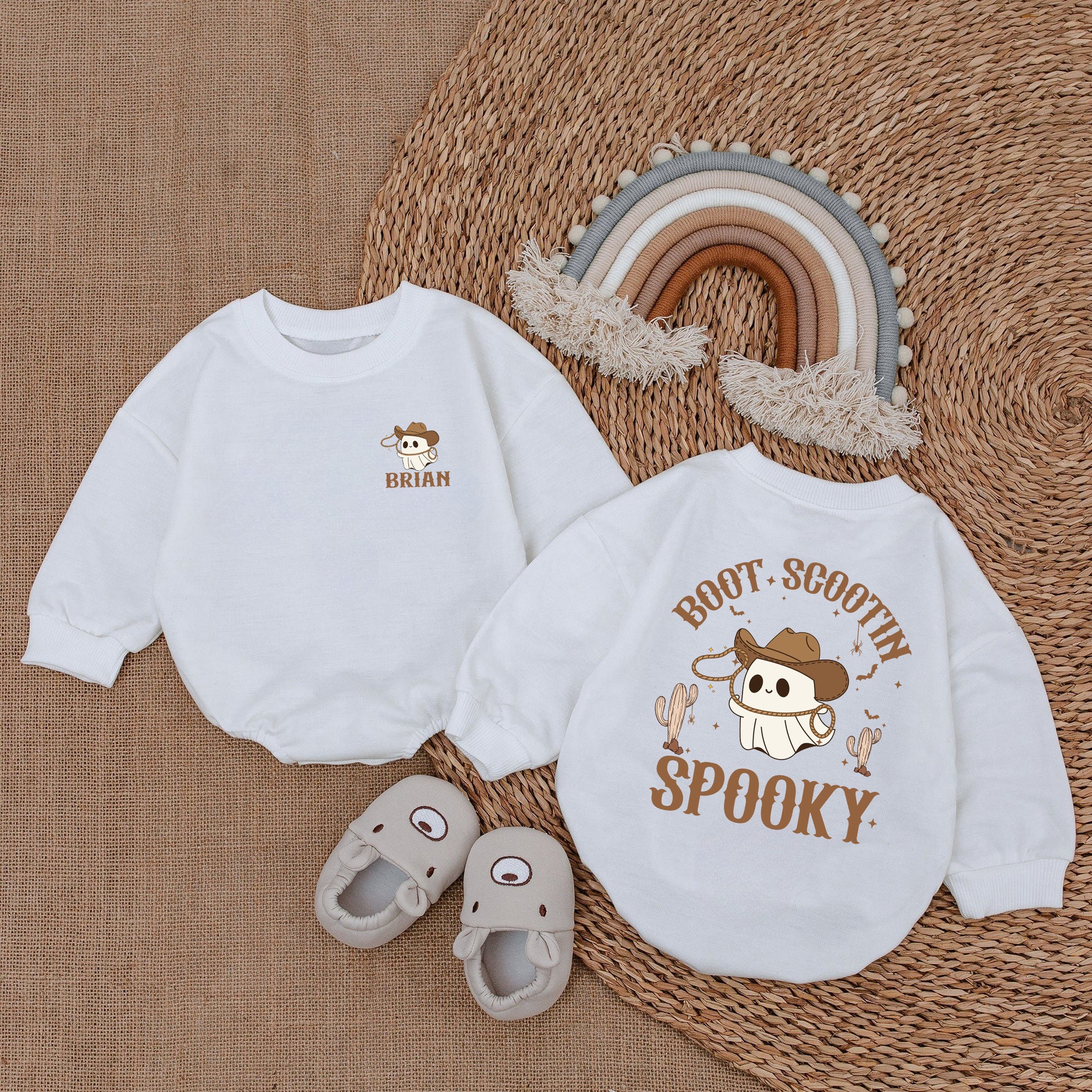 Romper Baby Customize Boot Scootin Spooky - Personalized Custom Babysuit - Gift For Baby - LuthCreative