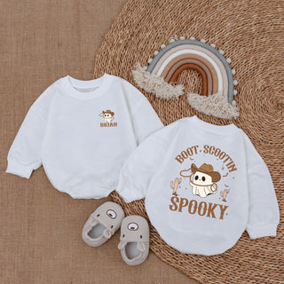 Romper Baby Customize Boot Scootin Spooky - Personalized Custom Babysuit - Gift For Baby