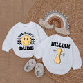 Romper Baby Customize One Happy Dude - Personalized Custom Babysuit - Gift For Baby - LuthCreative