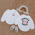 Baby Bodysuit Romper Long Sleeve Auntie's Bestie Happy Personalized Custom Babysuit - Gift For Niece And Auntie - LuthCreative