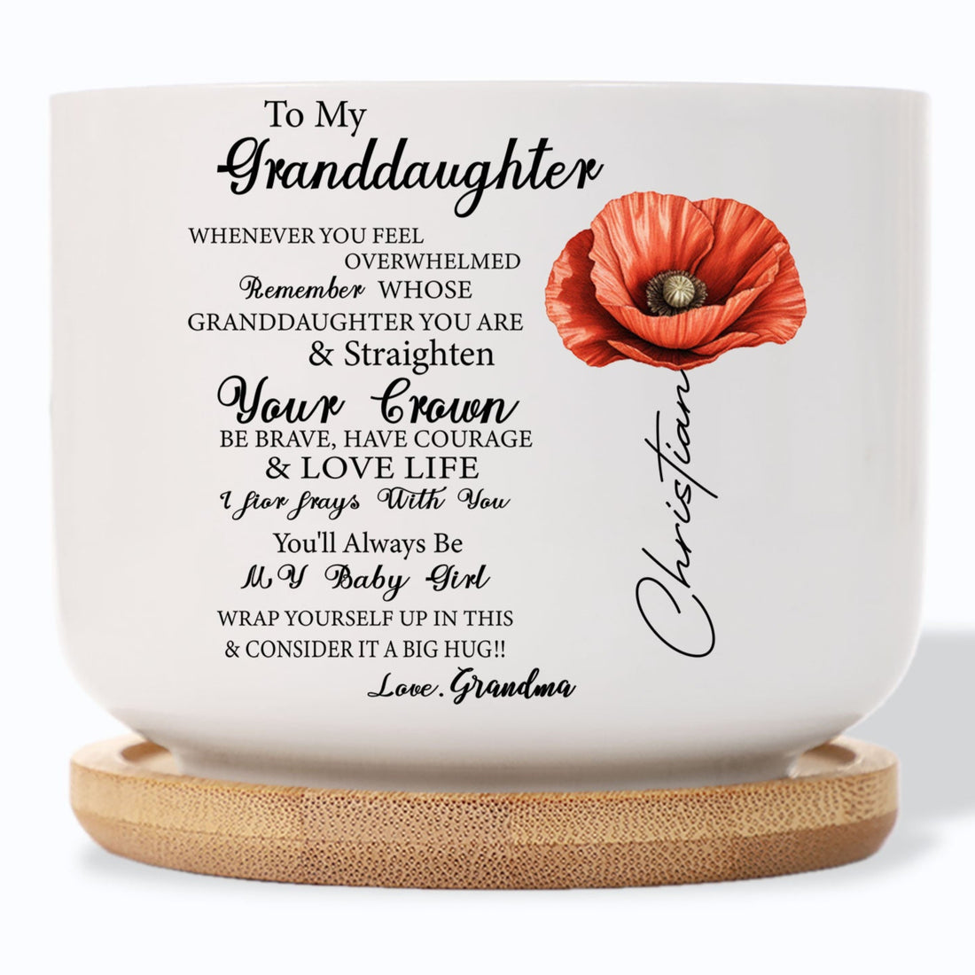 Whenever You Feel Overwhelmed Remember Whose Birth Flower Plant Pot