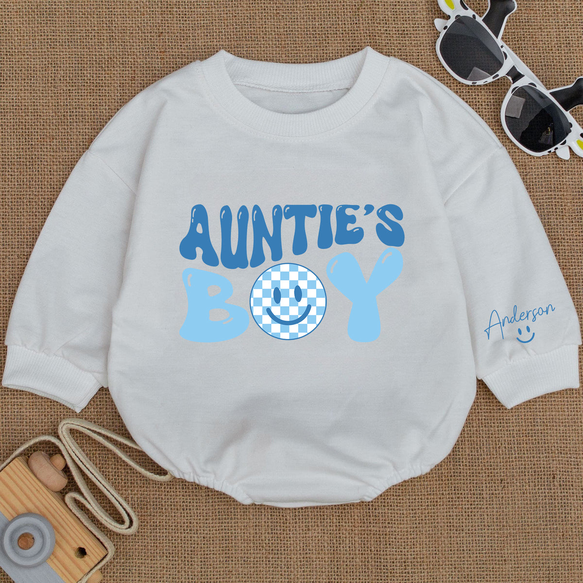 Baby Romper Customize Auntie's Boy - Personalized Custom Babysuit - Gift For Baby - LuthCreative