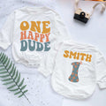 One Happy Dude Little Dude's First Outfit: Personalized Romper for Newborns - Short/Long Sleeve (0-2Y) - LuthCreative