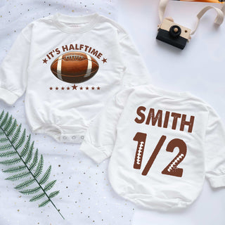 Baby Bodysuit Romper Long Sleeve Customize It's Halftime Personalized Custom Babysuit - Gift For Baby