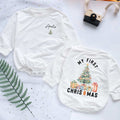 My First Christmas Custom Name Personalized Baby Romper - Short/Long Sleeve (0-2Y) - LuthCreative