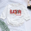 Christmas Candy Custom Name Personalized Baby Romper - Short/Long Sleeve (0-2Y) - LuthCreative