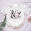 Holly Cow I'm One Custom Name Personalized Baby Romper - Short/Long Sleeve (0-2Y) - LuthCreative