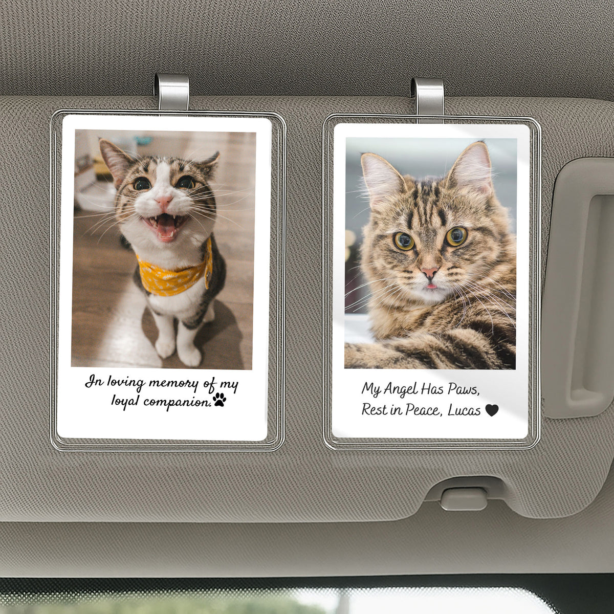 Your Angel Has Paws – Custom Pet Memorial Car Visor Gift – Ideal for Grieving Pet Owners and Animal Lovers