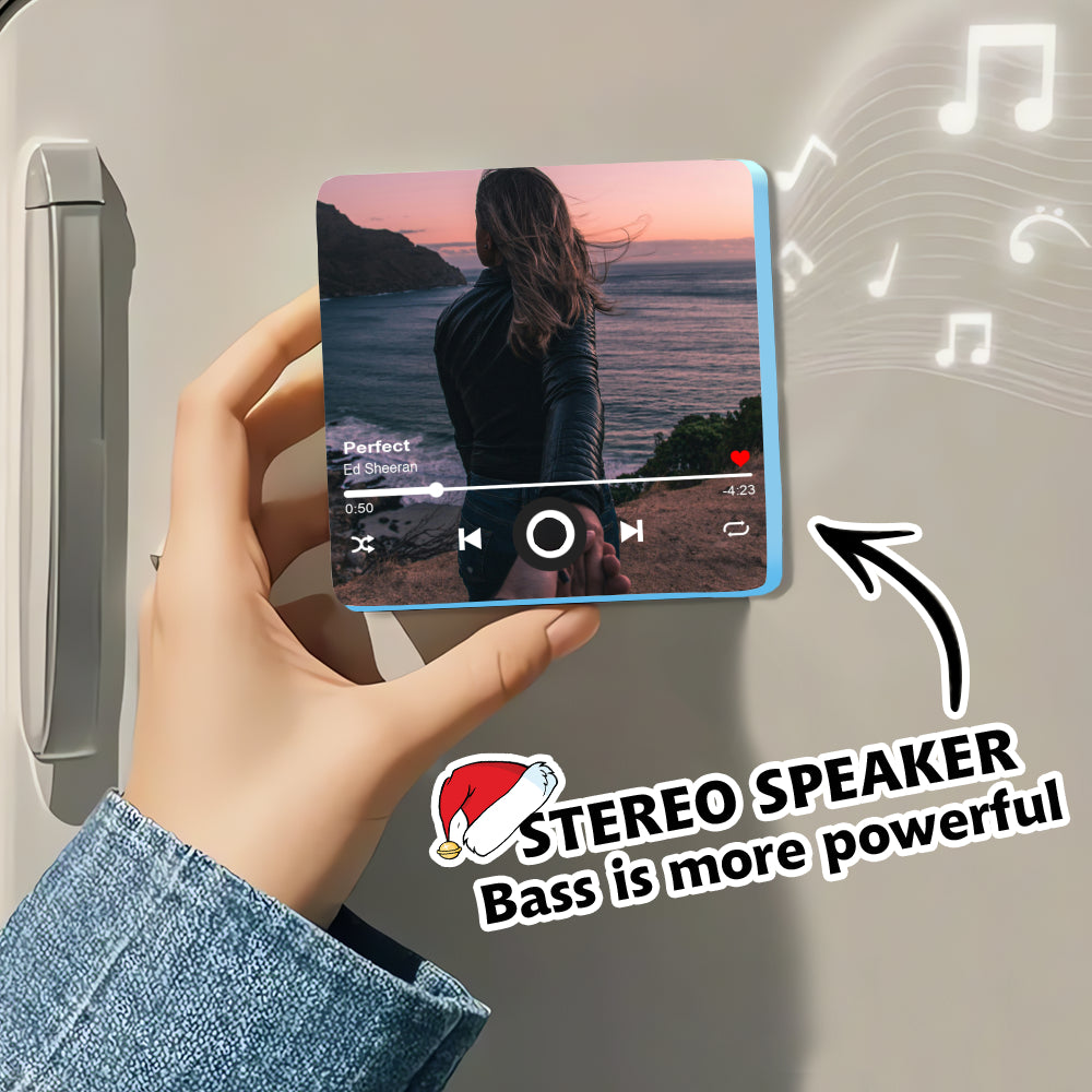 Personalized Memories Music Fridge Magnet, Music lovers Gift Magnets, Wedding Memories Refrigerator Magnets, Kitchen Photo Magnet, Custom Valentine Magnet Gifts - LuthCreative