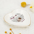 Personalized Heart Jewelry Dish - 'My Dear Wife' Long Distance Love Gift - LuthCreative