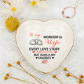 Personalized Heart Jewelry Dish - 'Our Love Story' Wife Gift - Wedding Heart Ring Dish - LuthCreative