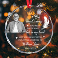 Personalized Ornament Memorial On Angel's Wings You Were Taken Away, But In My Heart Glass Ornament Holiday Decorations - LuthCreative