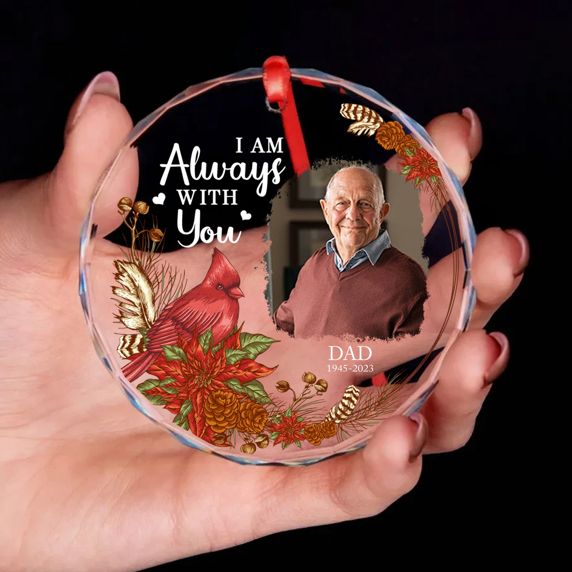 Personalized Ornament I Am Always With You Glass Ornament Holiday Decorations - LuthCreative