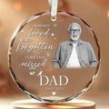 Personalized Ornament Memorial Always Loved Never Forgotten Forever Missed Glass Ornament Holiday Decorations - LuthCreative