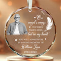 Personalized Ornament Memorial On Angel's Wings You Were Taken Away, But In My Heart Glass Ornament Holiday Decorations - LuthCreative