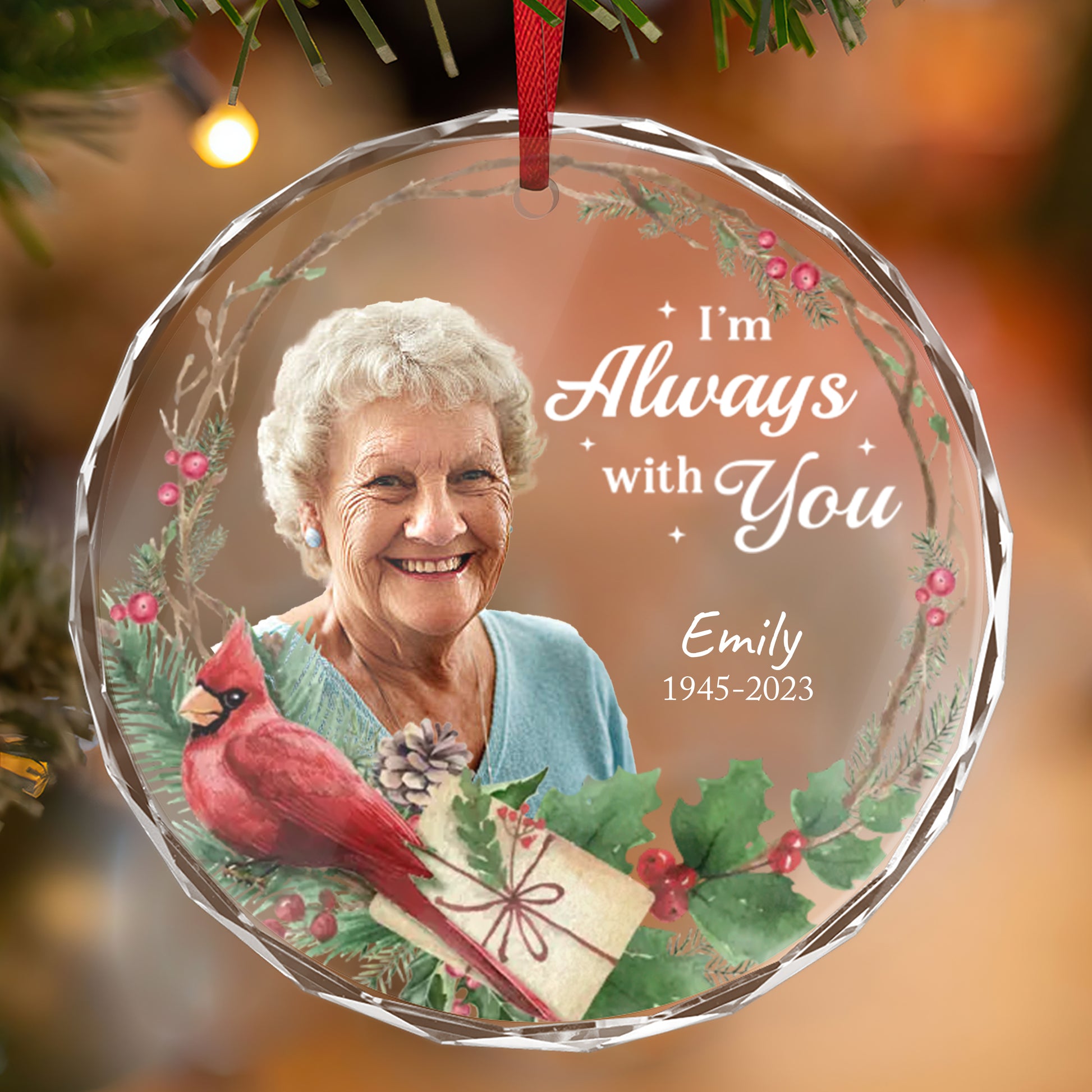 Personalized Ornament Memorial I'm always with you Ornament Holiday Decorations - LuthCreative