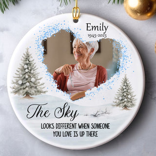 Personalized Ornament The Sky Looks Different Glass Ornament Holiday Decorations