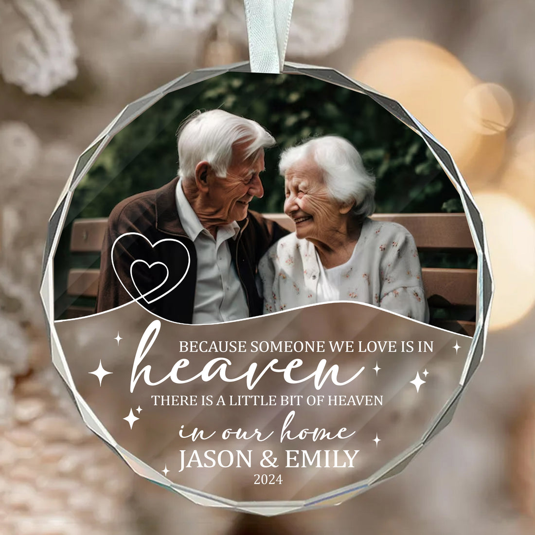 Personalized Ornament Because Someone We Love Is In Heaven Ornament Holiday Decorations - LuthCreative