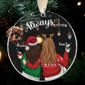 Personalized Ornament Always Sister Ornament Holiday Decorations - LuthCreative