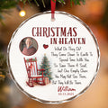 Personalized Ornament Memorial Christmas In Heaven Glass Ornament Holiday Decorations - LuthCreative