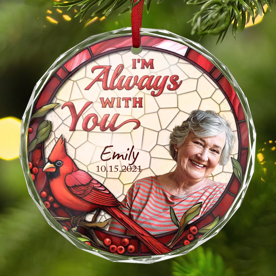 Personalized Ornament Memorial I'm always with you Ornament Holiday Decorations - LuthCreative