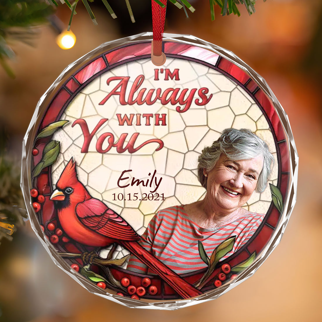 Personalized Ornament Memorial I'm always with you Ornament Holiday Decorations - LuthCreative